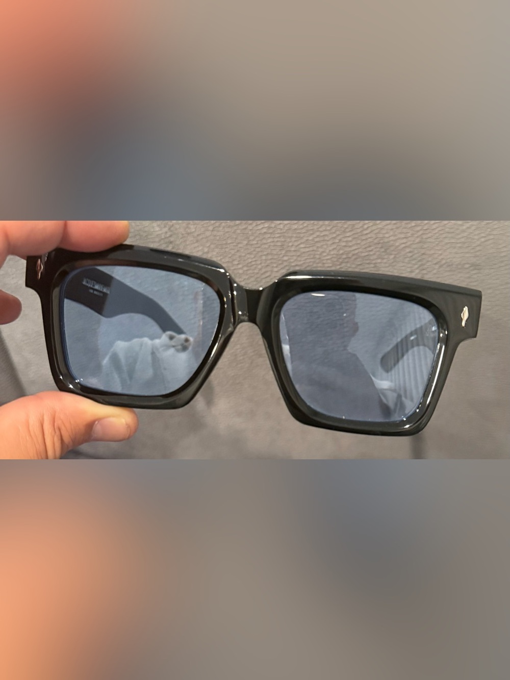 Jacques Marie Mage Black Frame Blue Lens Men’s Sunglasses